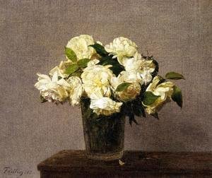 White Roses in a Vase