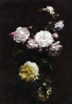Ignace Henri Jean Fantin-Latour - White Roses II