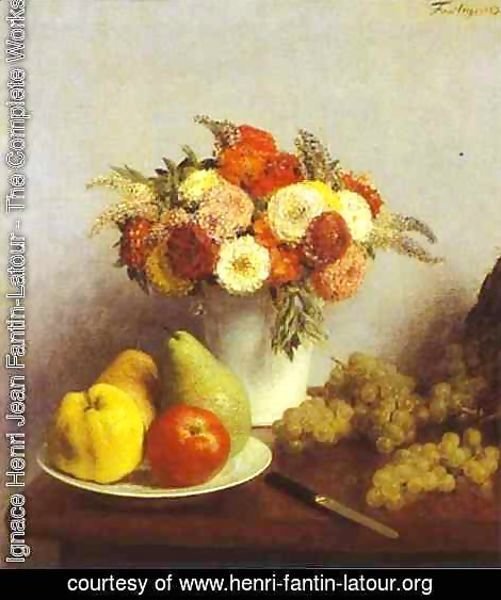 Ignace Henri Jean Fantin-Latour - Flowers and Fruit 2