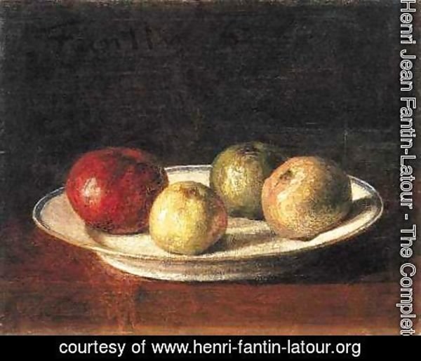 Ignace Henri Jean Fantin-Latour - A Plate of Apples