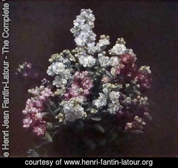 Ignace Henri Jean Fantin-Latour - White and Purple Stock