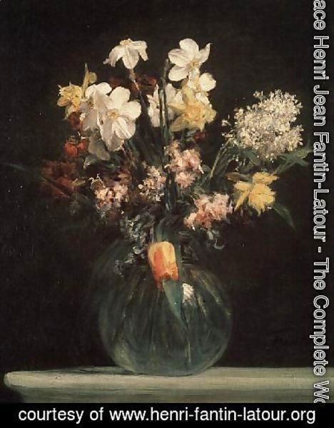 Narcisses Blancs Jacinthes et Tulipes 1864