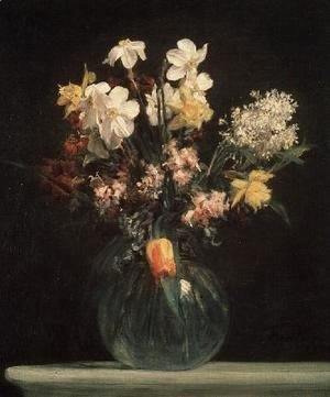 Ignace Henri Jean Fantin-Latour - Narcisses Blancs Jacinthes et Tulipes 1864