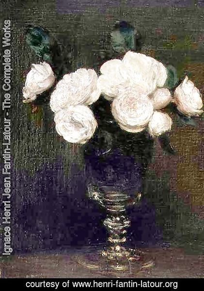 Ignace Henri Jean Fantin-Latour - Still Life of Malmaison Roses