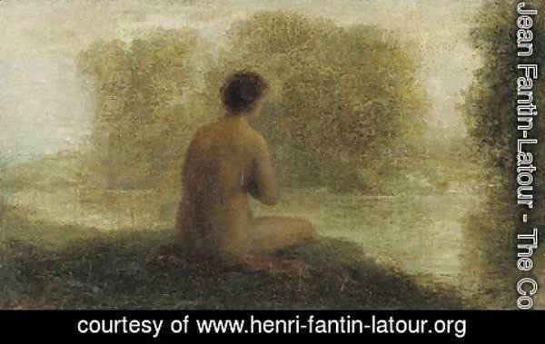 Ignace Henri Jean Fantin-Latour - Baigneuse au bord de l'eau