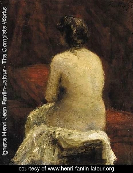 Ignace Henri Jean Fantin-Latour - Etude de femme nue vue de dos