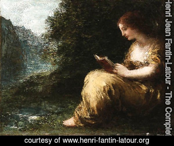 Ignace Henri Jean Fantin-Latour - A young lady reading