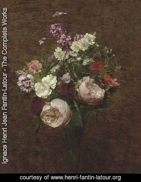 Ignace Henri Jean Fantin-Latour - Vase de fleurs