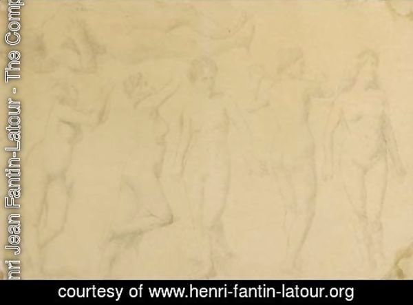 Ignace Henri Jean Fantin-Latour - Study of nudes