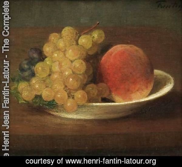 Ignace Henri Jean Fantin-Latour - Peches Et Raisins