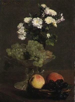 Ignace Henri Jean Fantin-Latour - Nature Morte, Fleurs Et Fruits