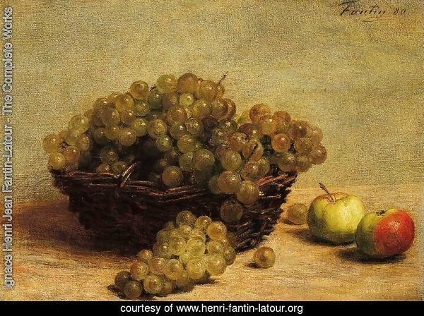 Still Life Apples and Grapes