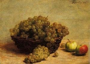 Ignace Henri Jean Fantin-Latour - Still Life Apples and Grapes