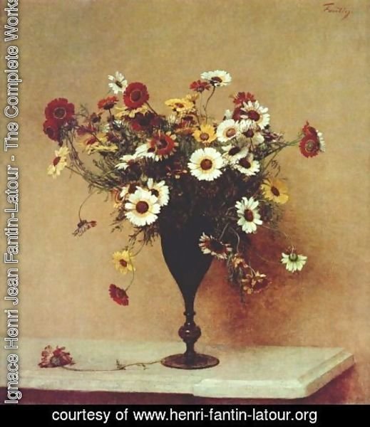 Ignace Henri Jean Fantin-Latour - Chrysanthemums 3