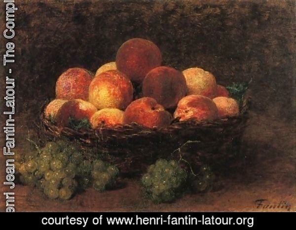 Ignace Henri Jean Fantin-Latour - Basket of Peaches