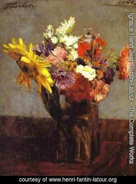 Ignace Henri Jean Fantin-Latour - Bouquet of Flowers 2
