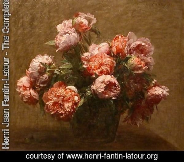 Ignace Henri Jean Fantin-Latour - Vase of Peonies 2