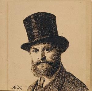 Ignace Henri Jean Fantin-Latour - Portrait of Manet