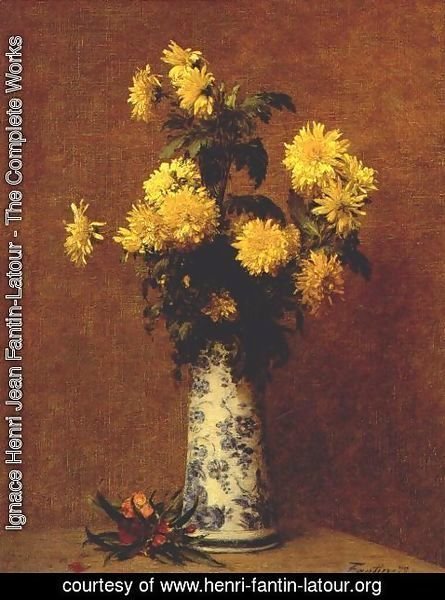 Ignace Henri Jean Fantin-Latour - Chrysanthemums 4