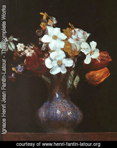 Ignace Henri Jean Fantin-Latour - Narcissus and Tulips 1862