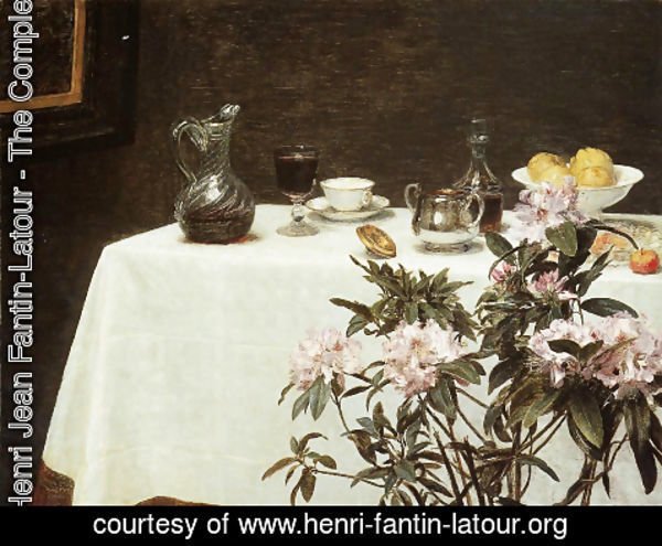 Ignace Henri Jean Fantin-Latour - Still Life- The Corner of a Table 1873